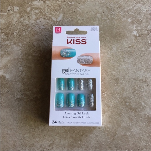 NEW KISS Gel Fantasy Press-on Nails Painted Veil - Picture 1 of 4